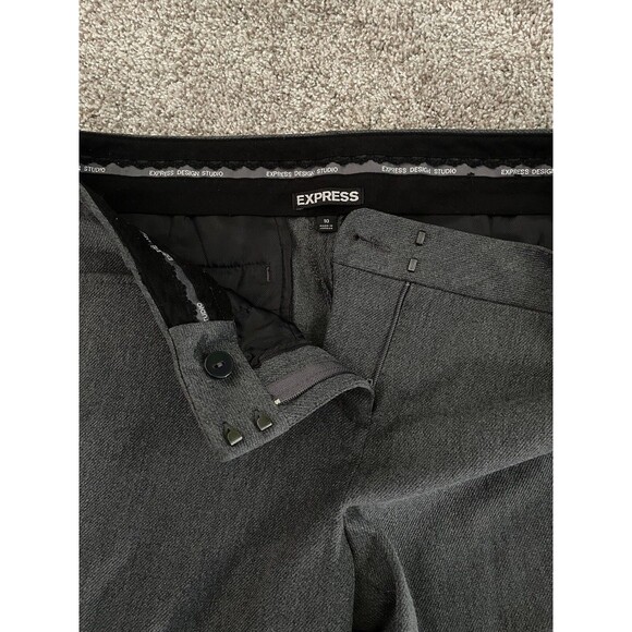 EXPRESS Design Studio Mid Rise Gray Flare Dress Pants Women’s Size 10 - Picture 4 of 12